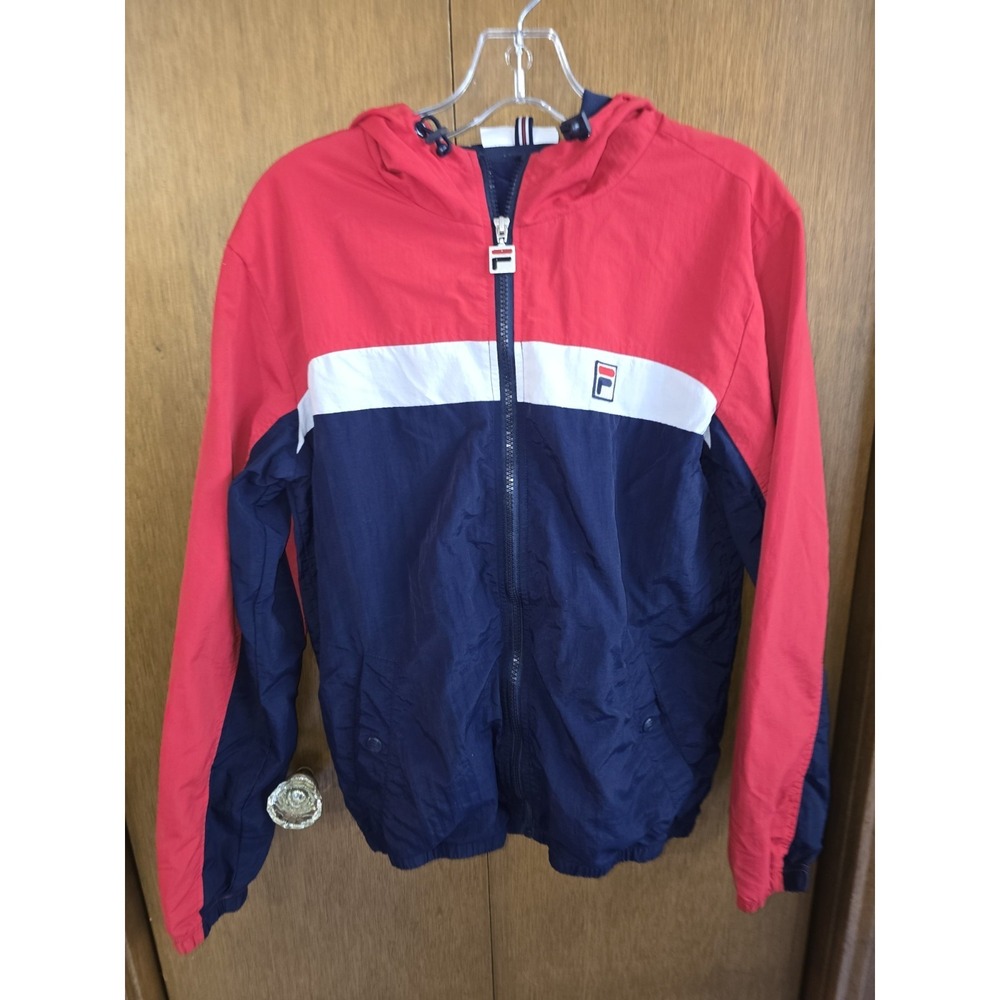 Fila Men's Clipper Wind Jacket‎ Red/Navy/White Size Small